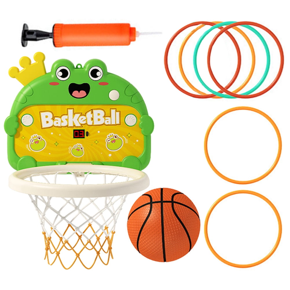 1 set of Basketball Hoop Set Wall Basketball Hoop Hanging Cartoon Basketball Plaything
