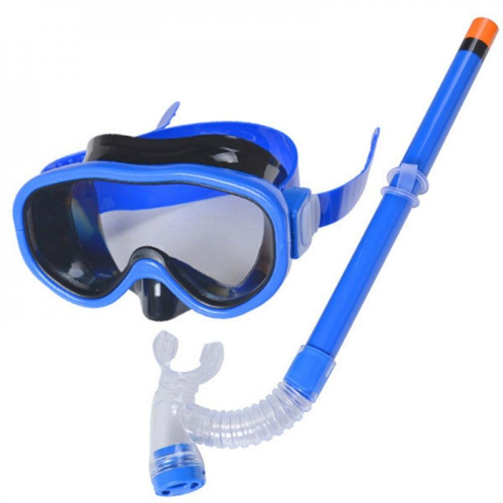 Baozhu Kids Snorkel Set Children Anti-Fog Scuba Diving Mask Swimming Goggles Semi Dry Snorkel Equipment Snorkeling Packages Swimming Ge