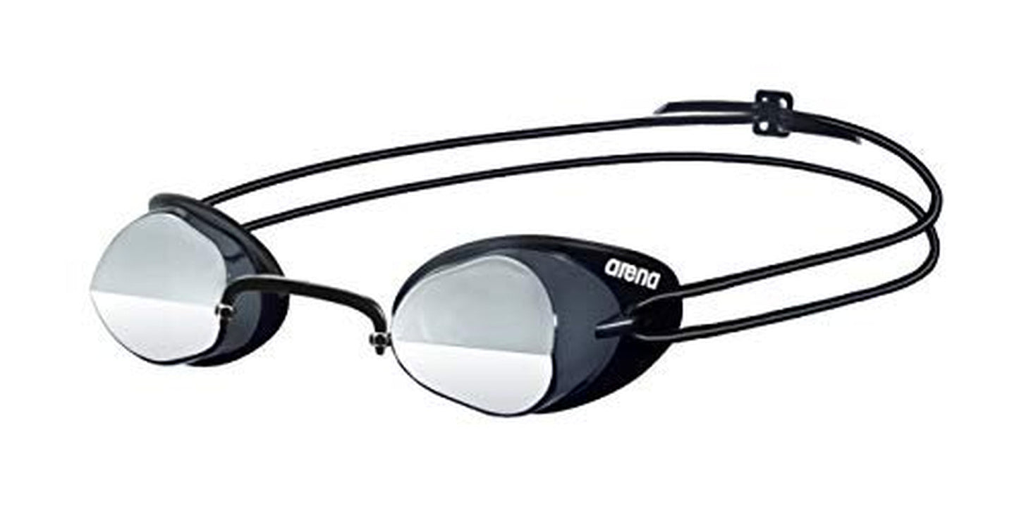 Arena Swedix Mirror Race Swim Goggle, Smoke/Blue/Black, One Size