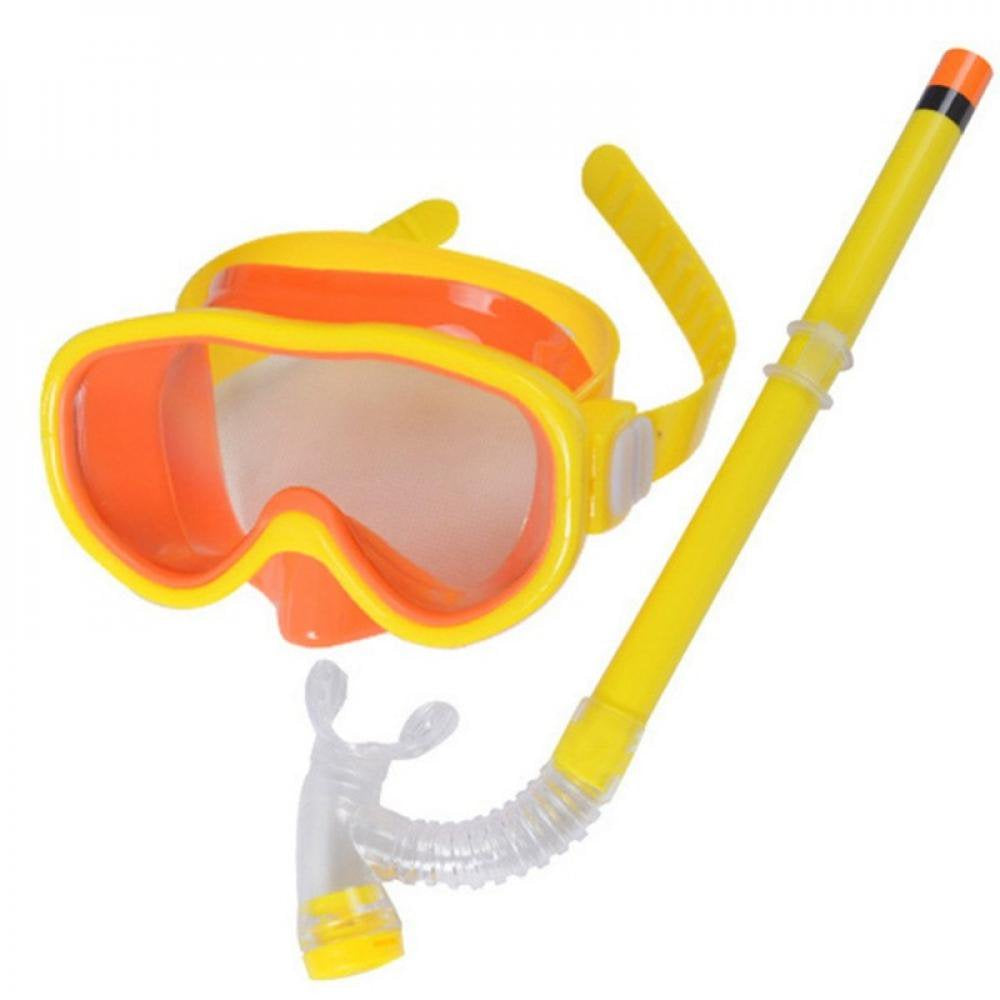 Baozhu Kids Snorkel Set Children Anti-Fog Scuba Diving Mask Swimming Goggles Semi Dry Snorkel Equipment Snorkeling Packages Swimming Ge