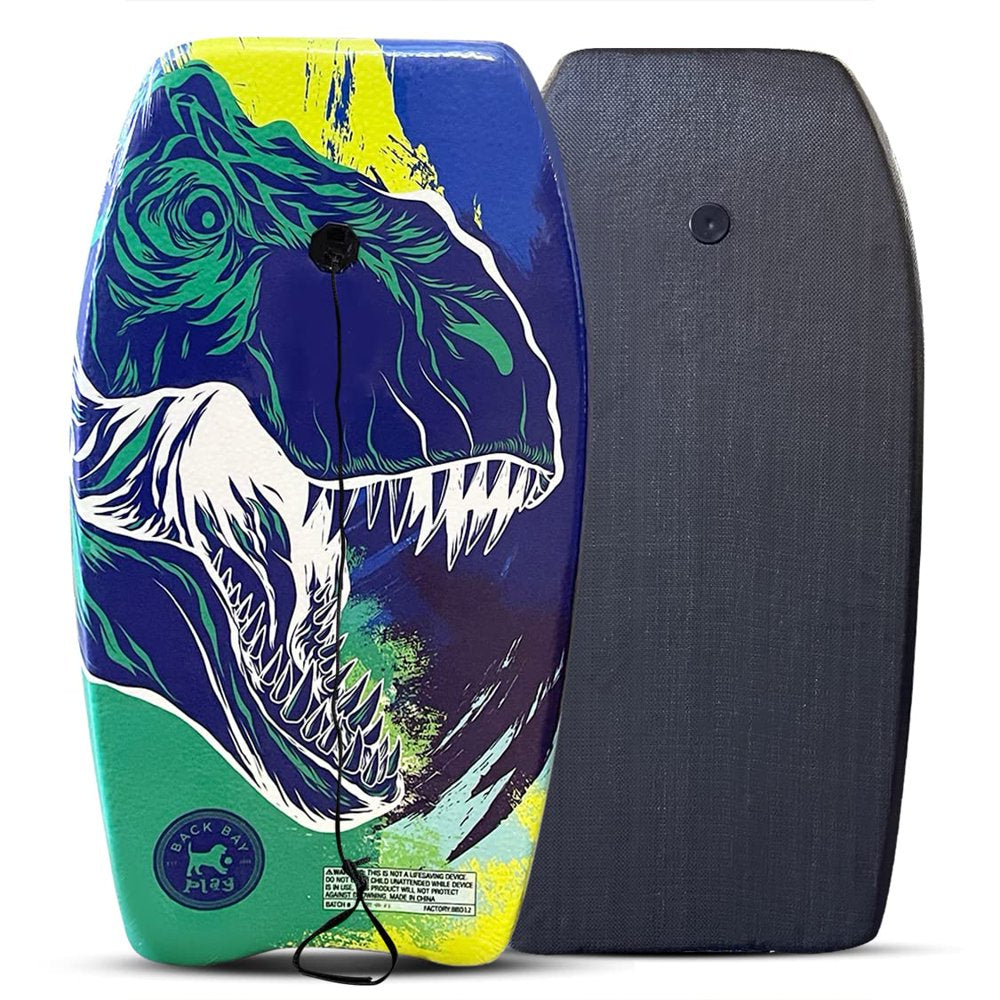 Back Bay Play 33" Lightweight EPS Core Boogie Boards for Beach - Bodyboard with Wrist Leash Surfing for Kids & Adults (Cotton Candy)