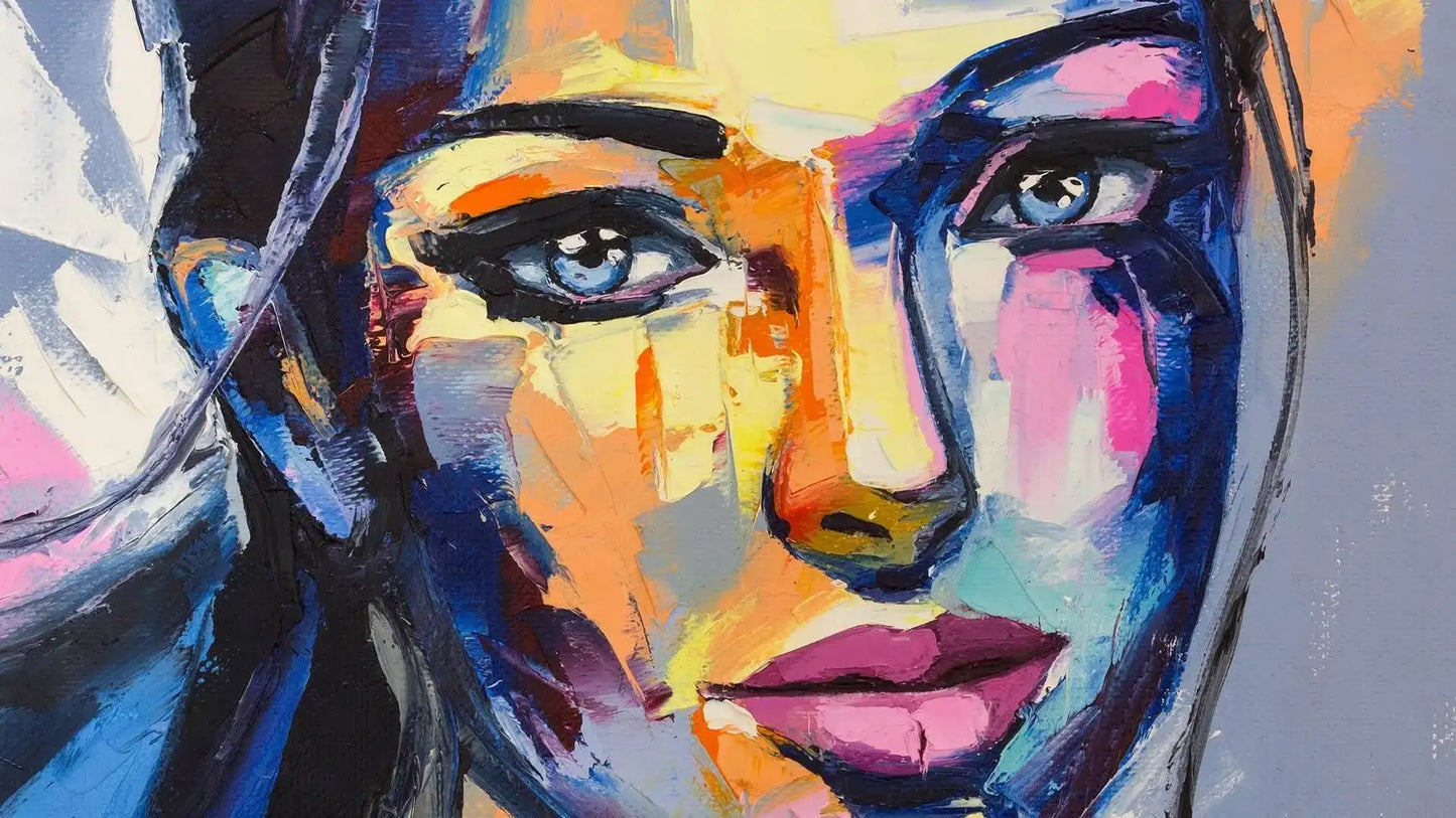 Abstract Colorful Woman Canvas, Wall Art Canvas Design, Home Decor