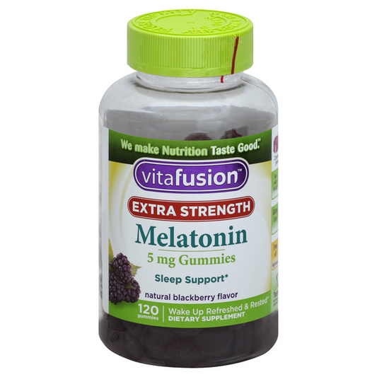 Vitafusion Melatonin Extra Strength 5mg Blackberry Flavor Gummies