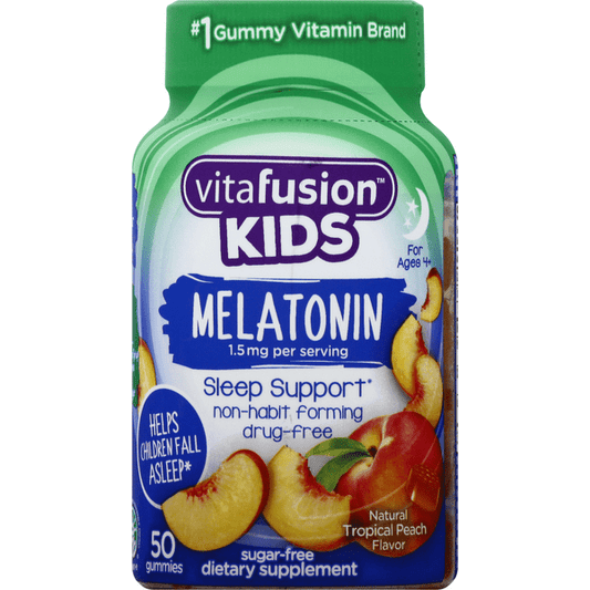 Vitafusion Kids Melatonin, Gummies, Tropical Peach