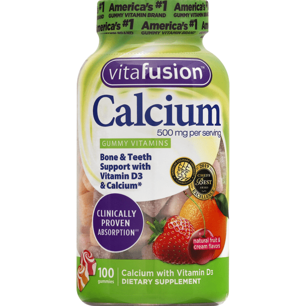 Vitafusion Calcium 500mg Dietary Supplement Gummies for Adults