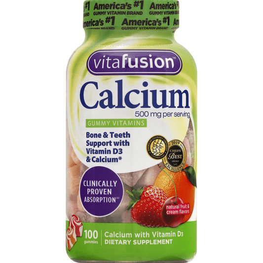 Vitafusion Calcium 500mg Dietary Supplement Gummies for Adults