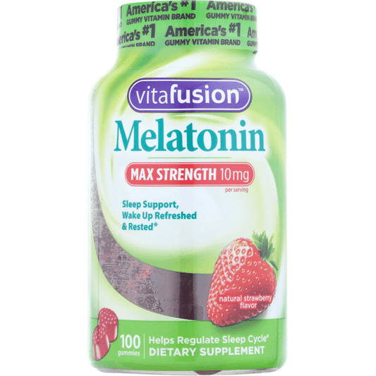 Vitafusion Melatonin Max Strength 10Mg Strawberry Flavor Gummies