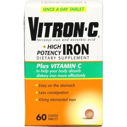 Vitron-C Iron Plus Vitamin C Coated Tablets