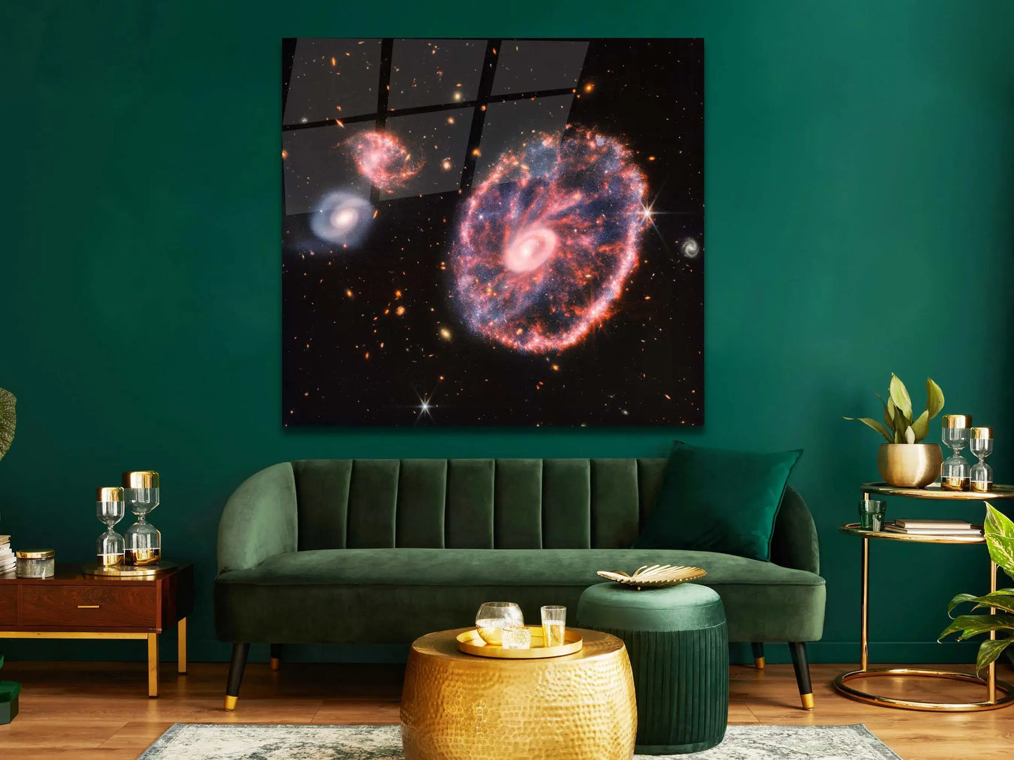 Black Hole Wall Art, Milky Way Tempered Glass Printing Wall Art, Galaxy Wall Décoration