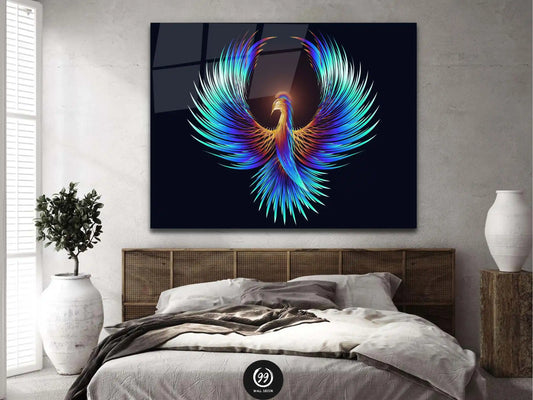 Bird Wall Decor, Colorful Canvas,Bedroom Wall Decor,Home Gift, Room Wall Decor