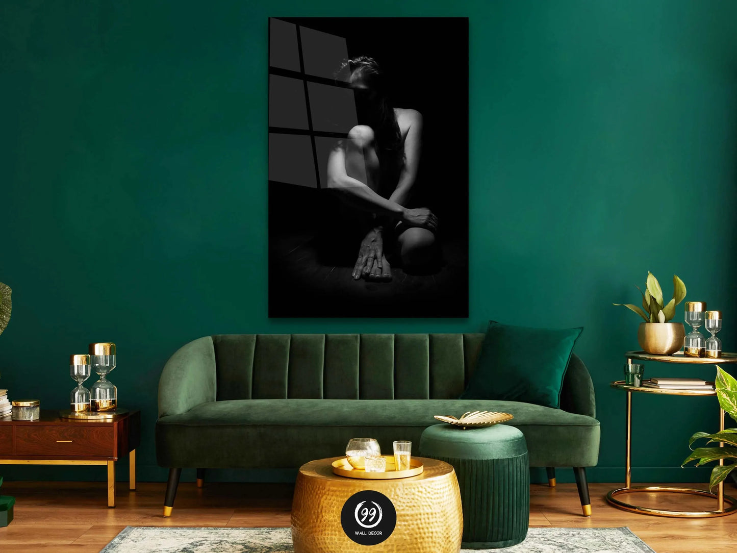 Black and White Woman Wall Art, Canvas, Woman Drawing Glass Canvas, Home Décor, House Warming Gift