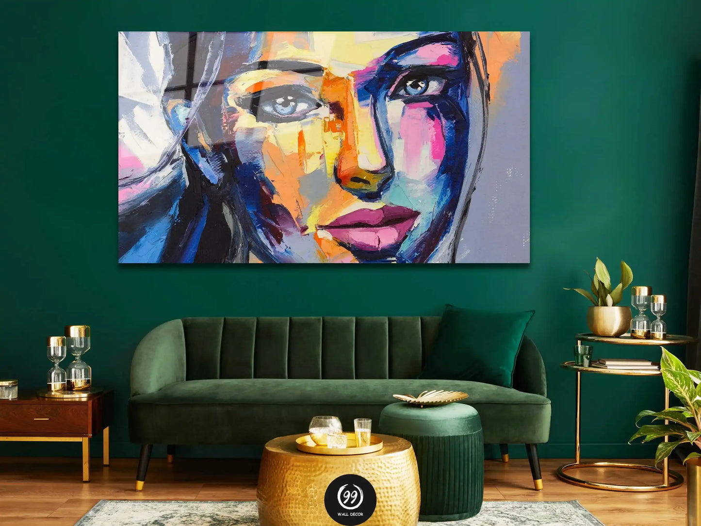 Abstract Colorful Woman Canvas, Wall Art Canvas Design, Home Decor