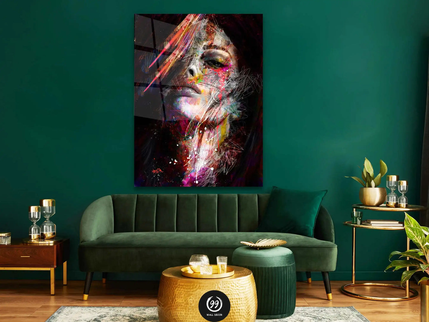 Abstract Colorful Woman Canvas, Wall Art Canvas Design, Home Decor