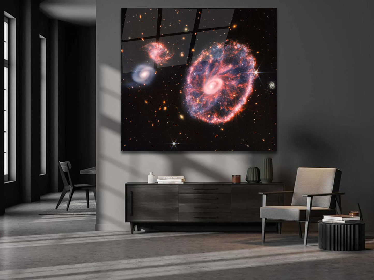Black Hole Wall Art, Milky Way Tempered Glass Printing Wall Art, Galaxy Wall Décoration