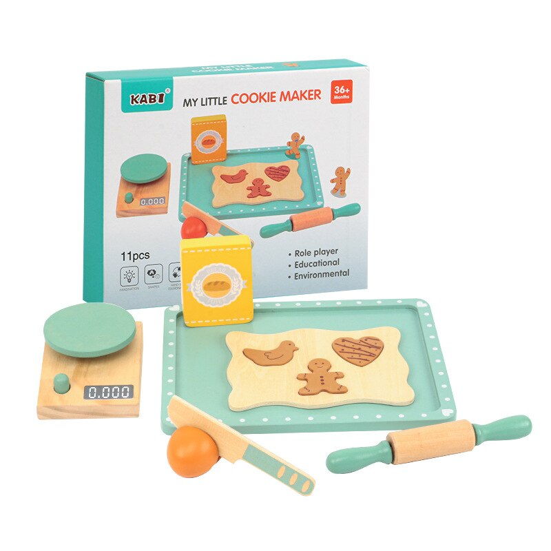 Wooden Pretend Play Set Toaster Bread Maker Coffee Machine Bender Mixer Wood Kitchen Items  Accessories Toy Kids Toys for Girls