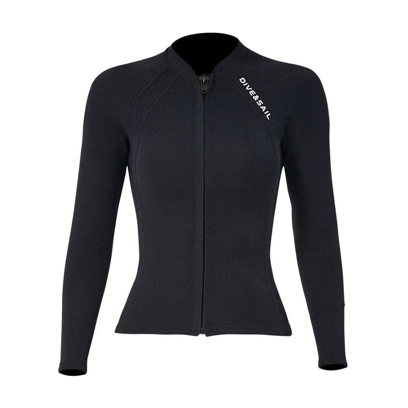 2Mm Wetsuit Jacket Professional Thickened Warmth Deep Diving Snorkeling Surfing Suit Swimsuit Wetsuit Top Men L