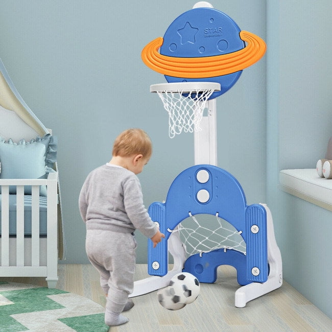 3 in 1 Kids Basketball Hoop Set with Balls for Children of All Ages