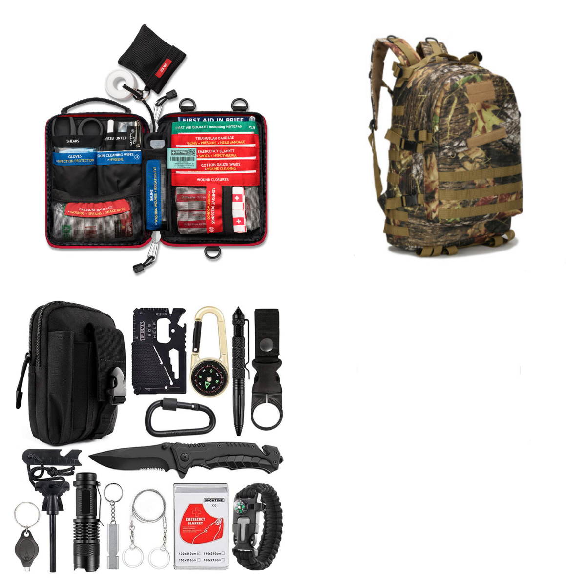 Amazon'S New Outdoor Camping Camping Multi-Function Tool Wild Survival Equipment Sos Self-Defense Supplies - Blue Force Sports