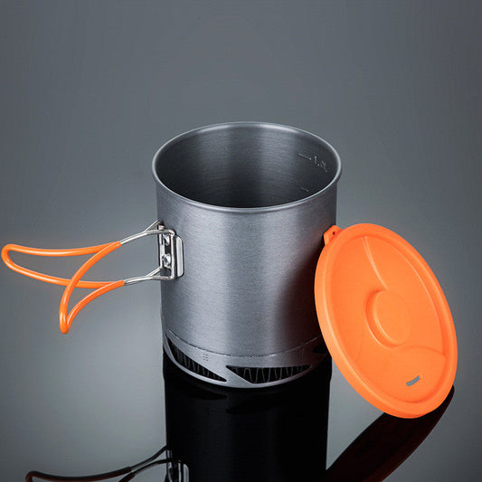XK6 Heat-collecting Camping Single Pot, Energy-saving Camping Pot Set For Single 1-2 People - Blue Force Sports