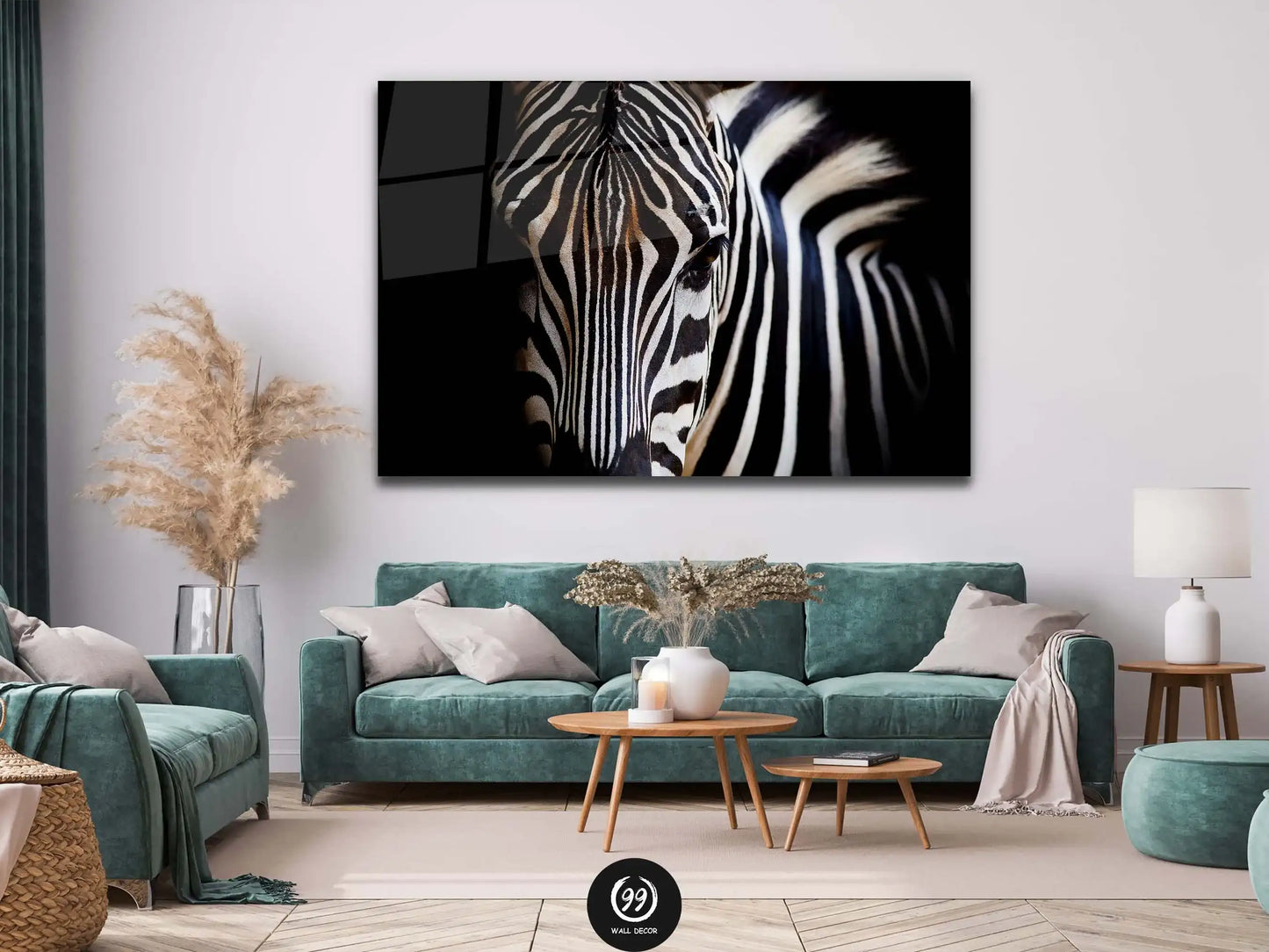Zebra, Tempered Glass Printing Wall Art, Modern Wall Art