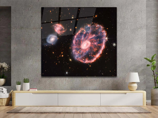 Black Hole Wall Art, Milky Way Tempered Glass Printing Wall Art, Galaxy Wall Décoration