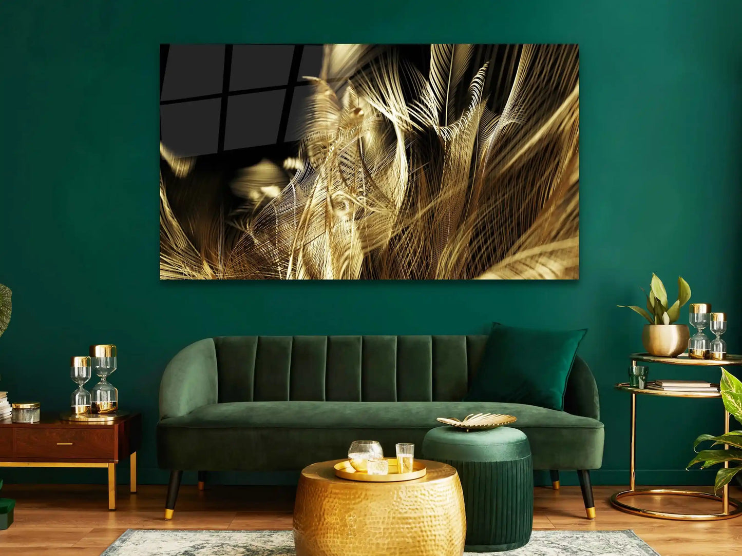 Black and Gold Marble Wall Art, Glass Tempered Wall Decor, Wall Hanging, Black Gold Marble Glass Wall Decoration