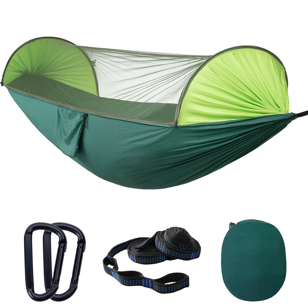 Camping Outdoor Automatic Speed Open Hammock Mosquito Net - Blue Force Sports