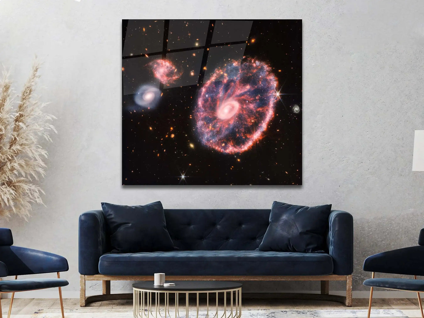 Black Hole Wall Art, Milky Way Tempered Glass Printing Wall Art, Galaxy Wall Décoration