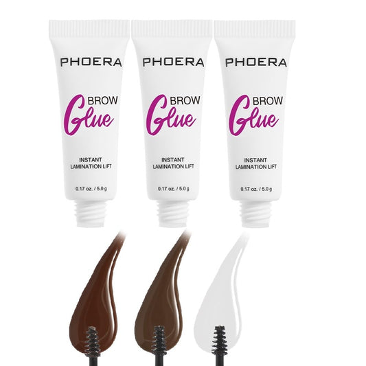 3 Pack PHOERA Tinted Brow Gel,24 Hour Waterproof Eyebrow Gel Color for Eyebrows Women. (01 Clear &02 Taupe &03 Medium Brown)