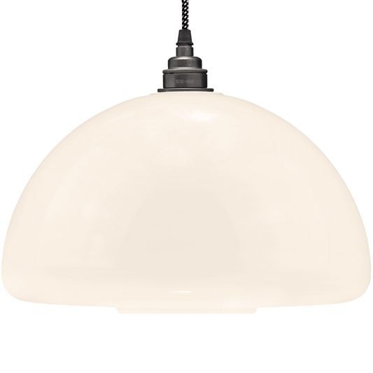 60s OPALINE GLASS PENDANT SHADE - DYKE & DEAN