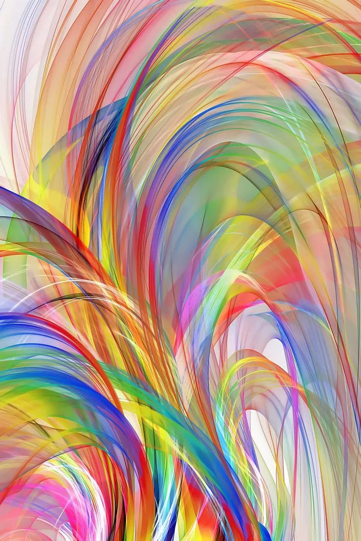 Abstract Tempered Glass Large Wall Art Decor, Wall Hangings, Colorful Glass Canvas