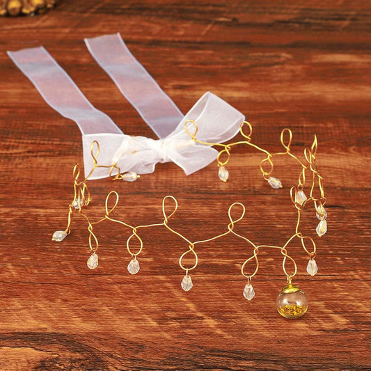 Aukmla Gold Head Chain Headpiece Rhinestone Wedding Hair Chain Halloween Costume Prom Headband Hair Accessories for Women and Girls