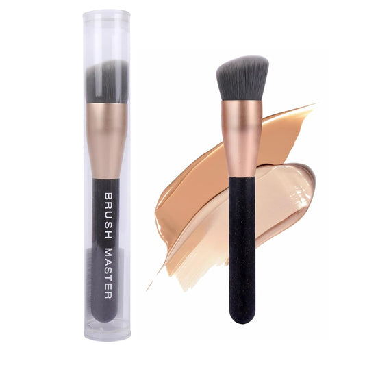 Brush Master Ecofriendly Foundation Brush Professional Angled Flat Top Kabuki Brush, Premium Quality Makeup Brush, Vegan & Cruelty-Free