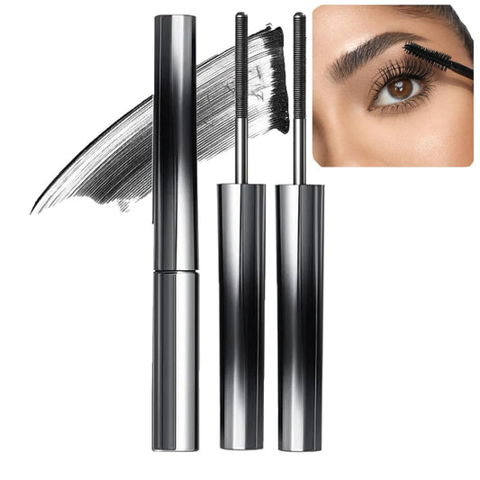 2Pcs Judy Mascara, Judy 3D Curling Eyelash Iron Mascara, Iron Brush Mascara,Washable Extra Slim Metal Mascara, Waterproof & Long-Lasting Mascara(Black)