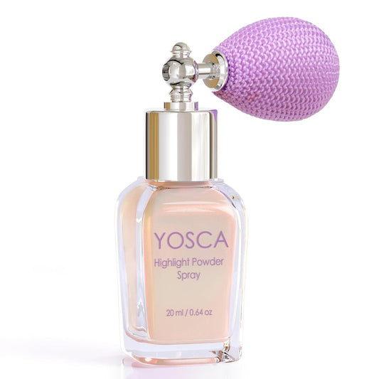 YOSCA Highlighter Powder Spray, 20ML Cosmetic Grade High Gloss Body Shimmer Powder Fairy Dust Highlighter Sparkle Face Makeup Setting Magic Diamond Glitter Spray Shimmer Face Body Skin Hair Clothes
