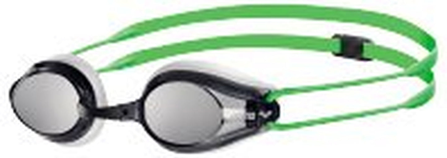 Arena Tracks Mirror Swimming Goggles in Blue-Blue-Green, Adjustable Size