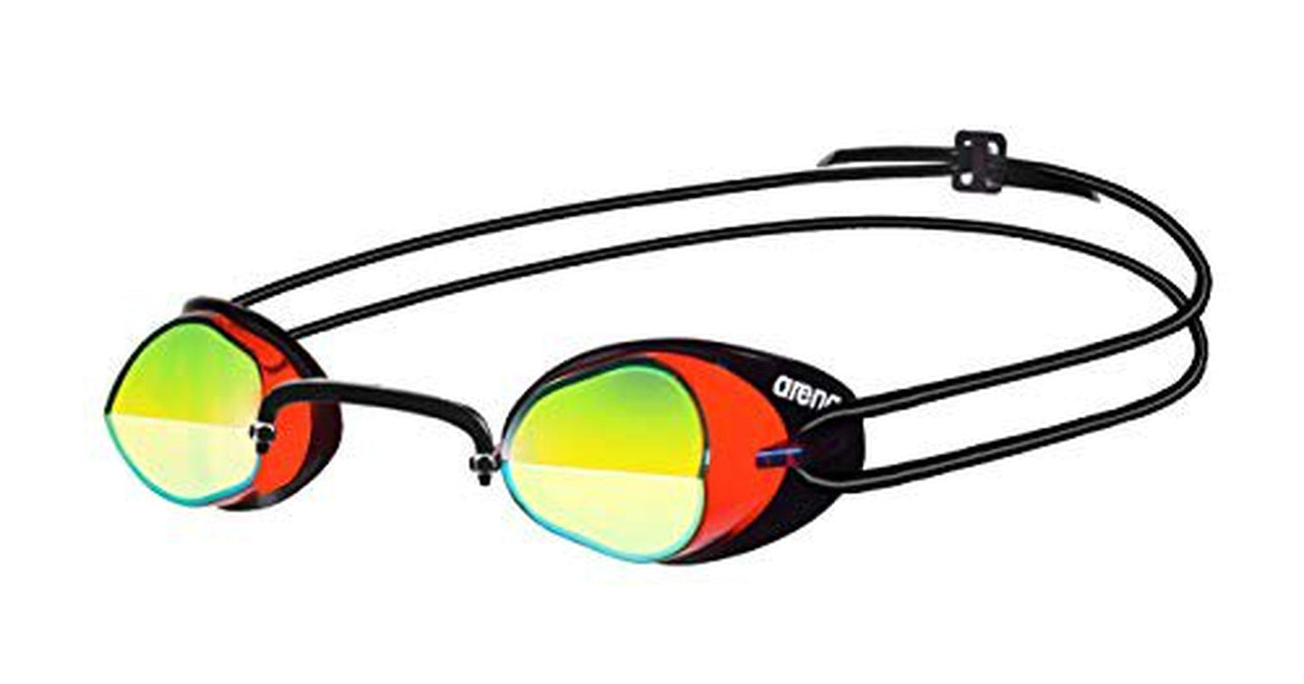 Arena Swedix Mirror Race Swim Goggle, Smoke/Blue/Black, One Size