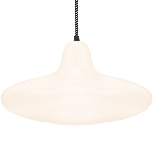 90s OPALINE GLASS PENDANT SHADE - DYKE & DEAN