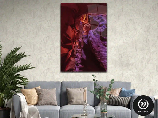 Antelope Canyon, Colourful Glass Wall Art