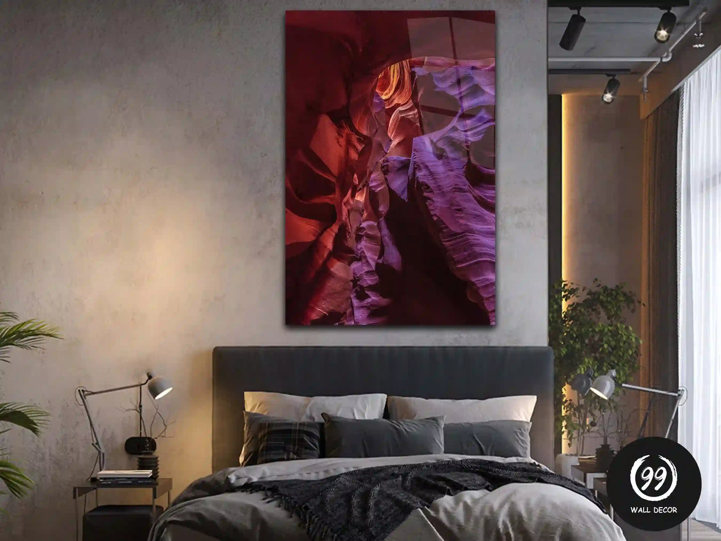 Antelope Canyon, Colourful Glass Wall Art