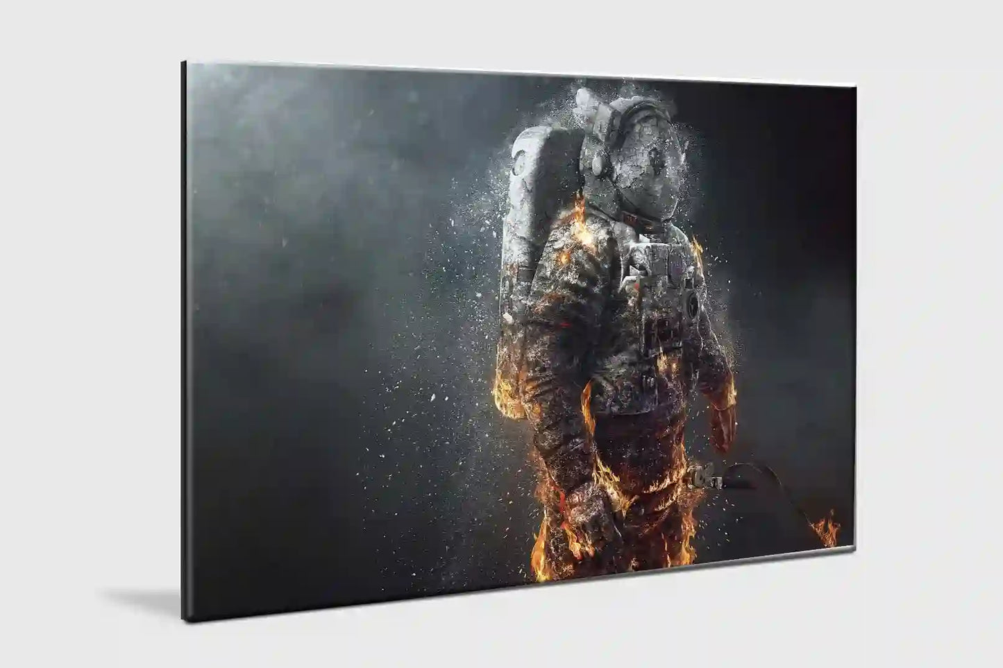 Astronaut On Fire, Wall Art, Glass Print Wall