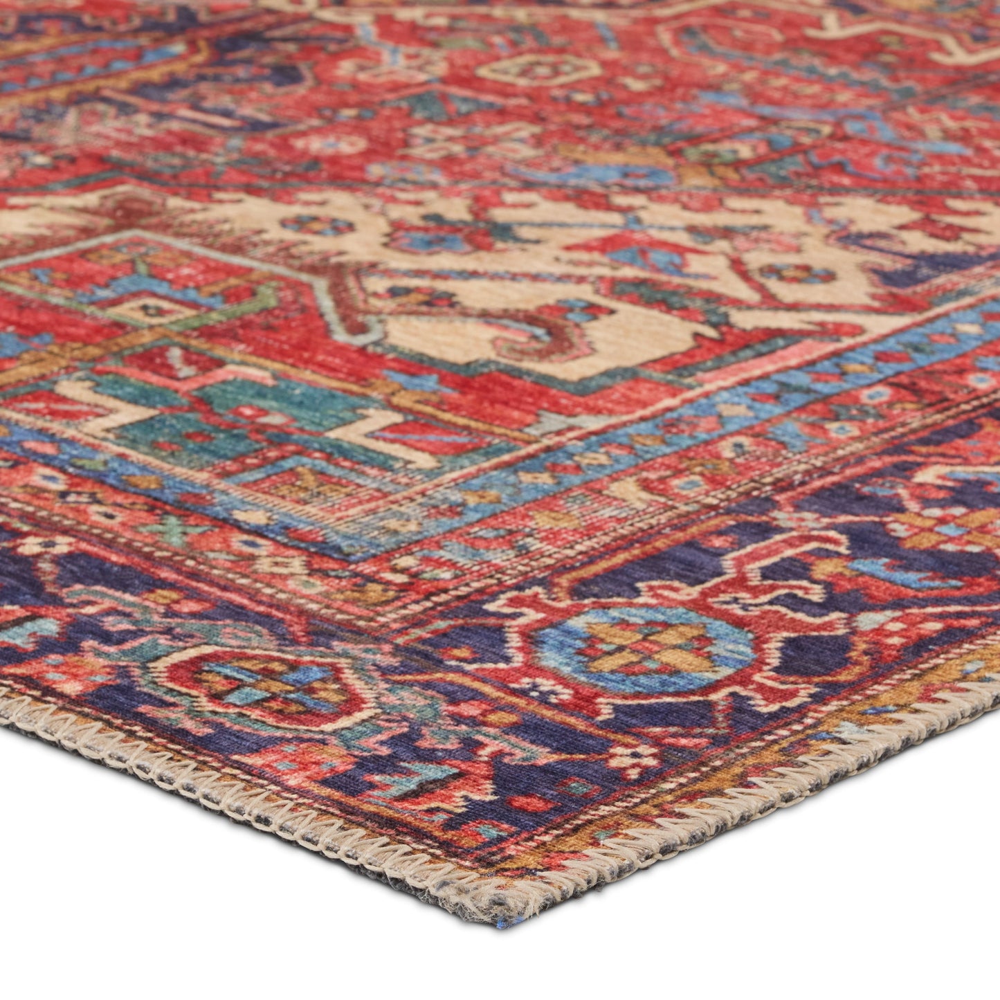 Vibe by Jaipur Living Garcia Lucinda Medallion Red/Blue Runner Rug
