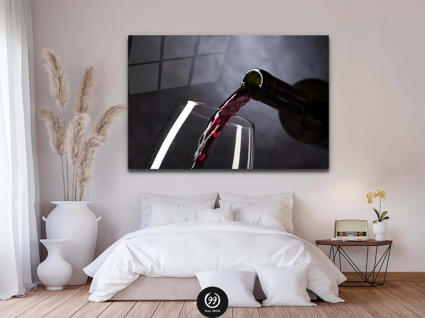 Wine Glass Drinks Kitchen CANVAS WALL ART