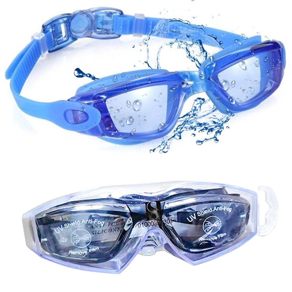 AABV Swim Goggles, Comfortable Polarized Anti-Fog Swimming Goggles for Adult(Black)
