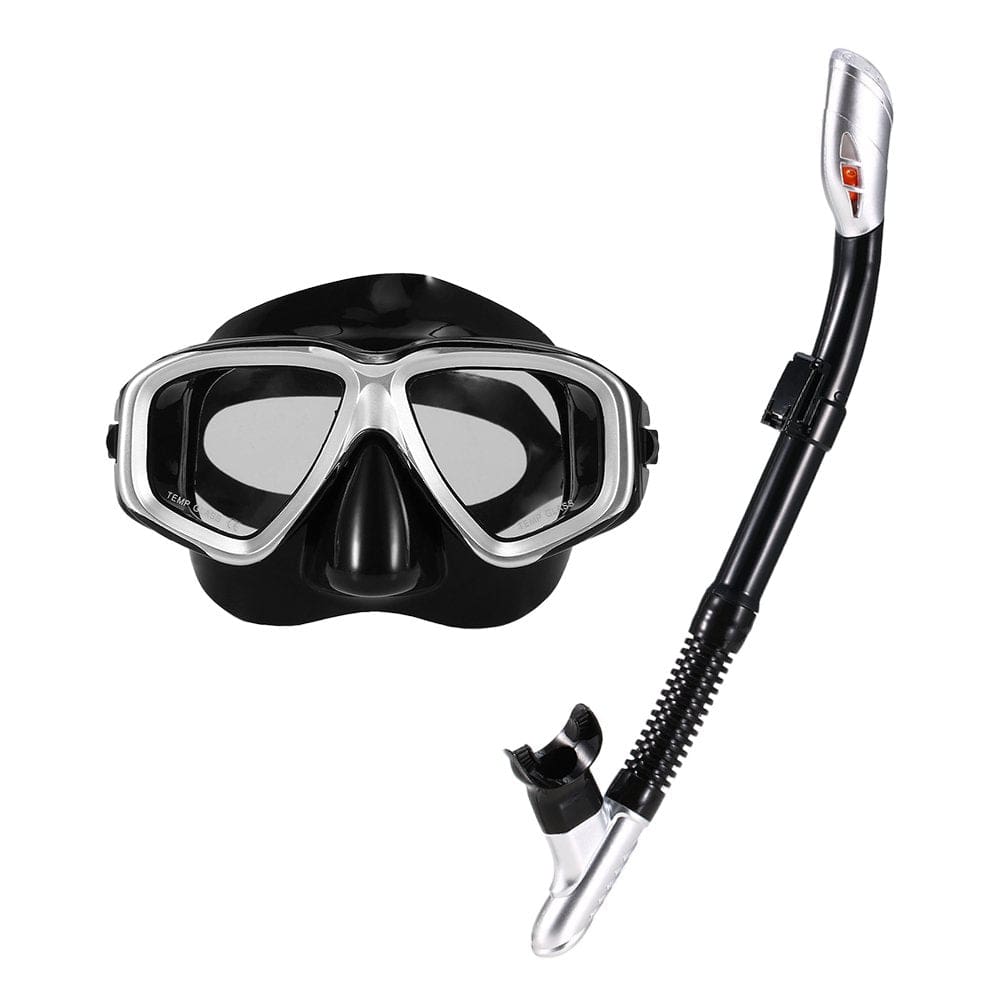 Adults Freediving -Fog Diving Snorkeling Swimming Tempered Glass Lens Goggles