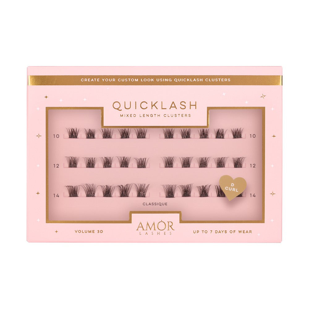 Amor Lashes QuickLash Mixed Length Clusters (D Curl) [Classique]