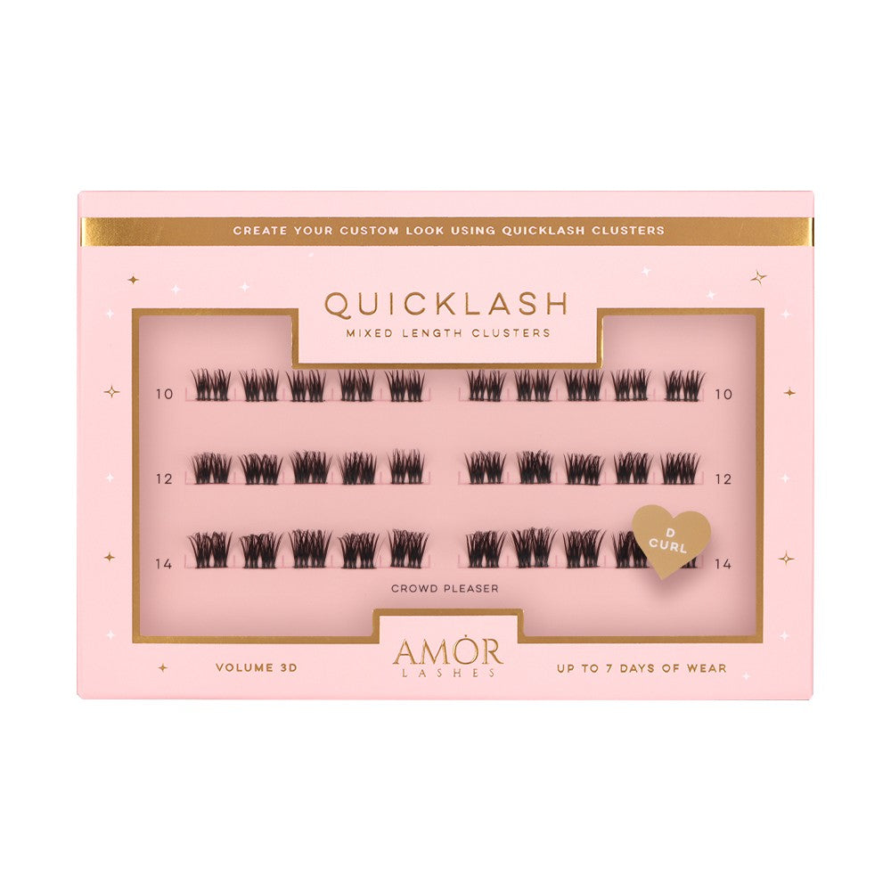 Amor Lashes QuickLash Mixed Length Clusters (D Curl) [Crowd Pleaser]