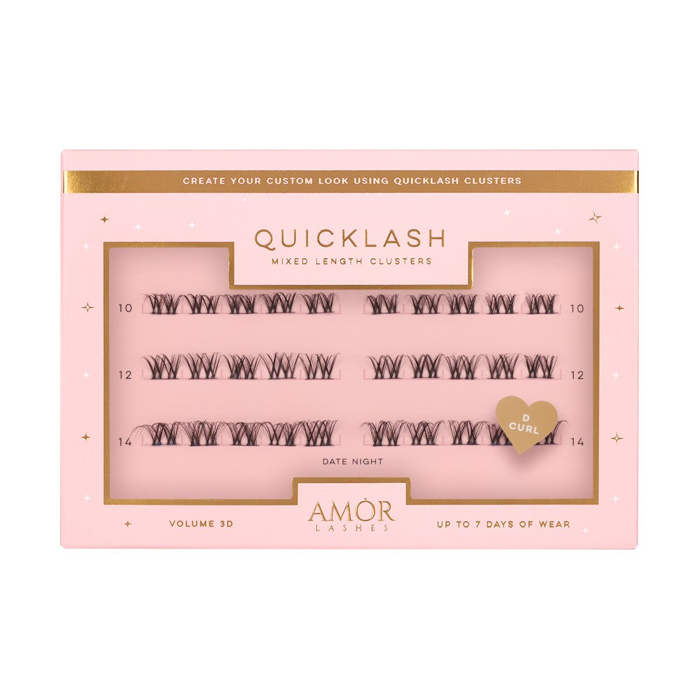 Amor Lashes QuickLash Mixed Length Clusters (D Curl) [Date Night]