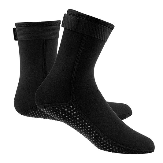 Andoer 3MM Neoprene Wetsuit Socks Warm Diving Socks Winter Surfing Socks Thermal Slip Boots for Spearfishing Swimming Rafting Snorkeling Sailing