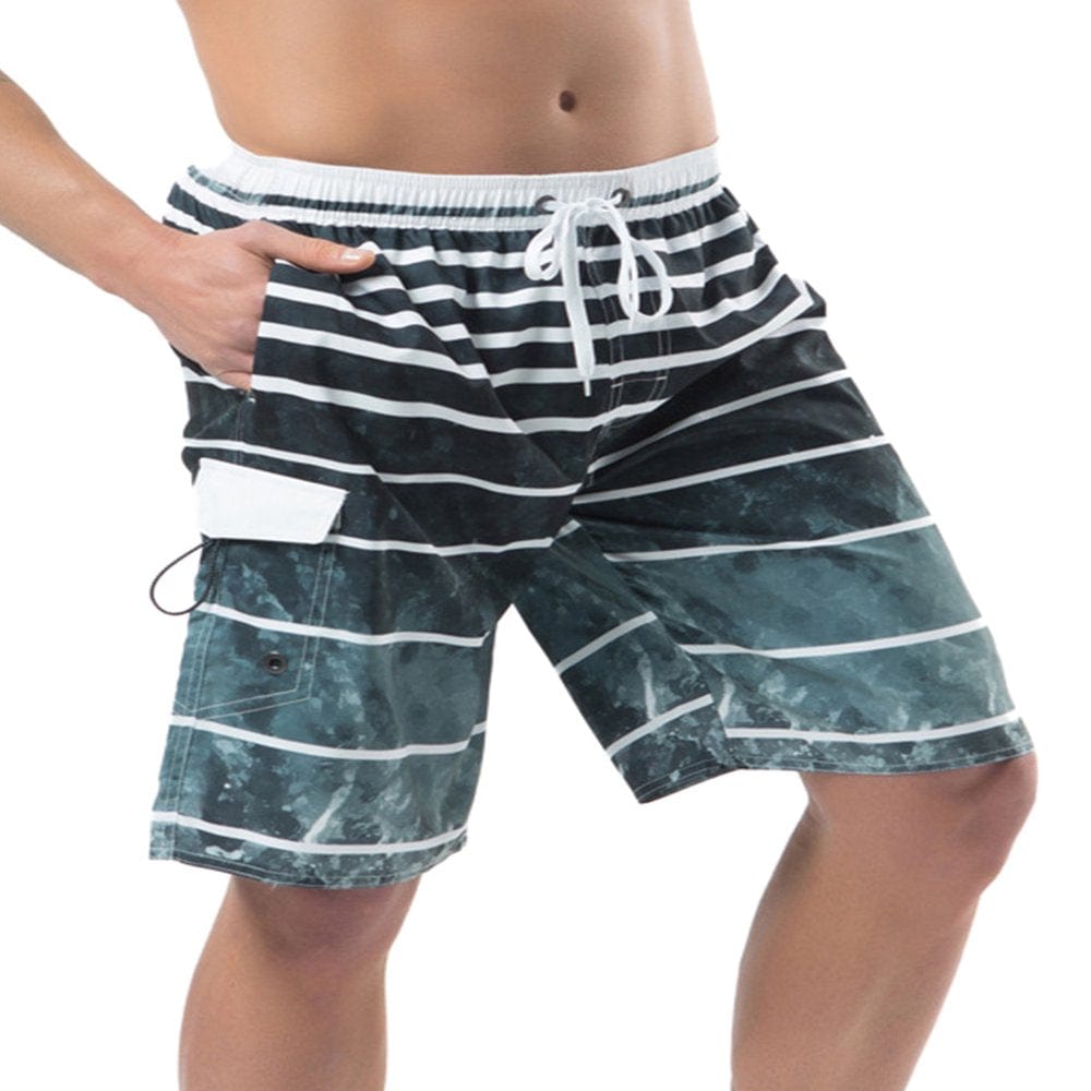 Avamo Mens Swim Trunks Board Bathing Suit Beach Shorts Holiday Hawaiian Floral Quick Dry Beach Shorts with Lining